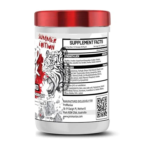 Promaniax Blood Lock Stim-Loaded Pre-Workout, Summer Edition, 60 Servings