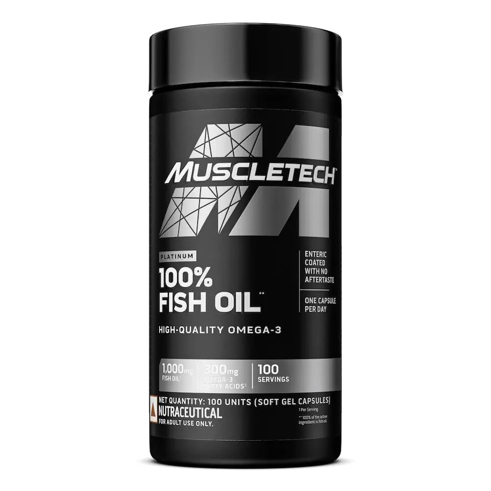MuscleTech Platinum Fish Oil For Men And Women, 100 servings