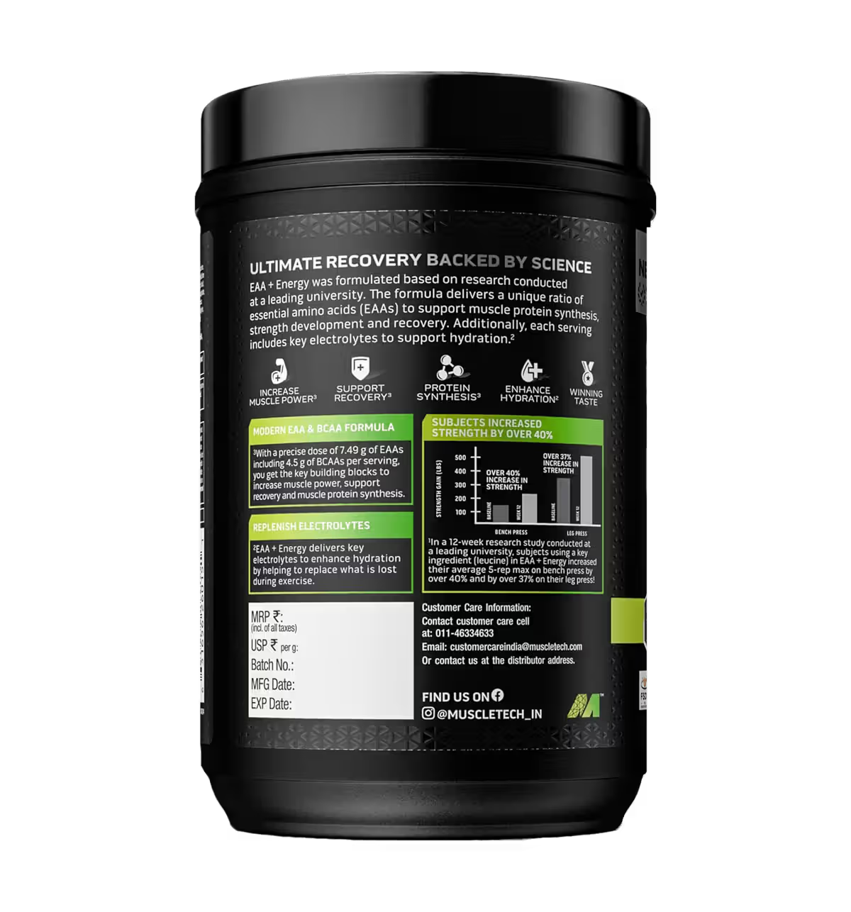 Muscletech EAA + Energy Enhance Muscle Strength (Essential Amino Acids)