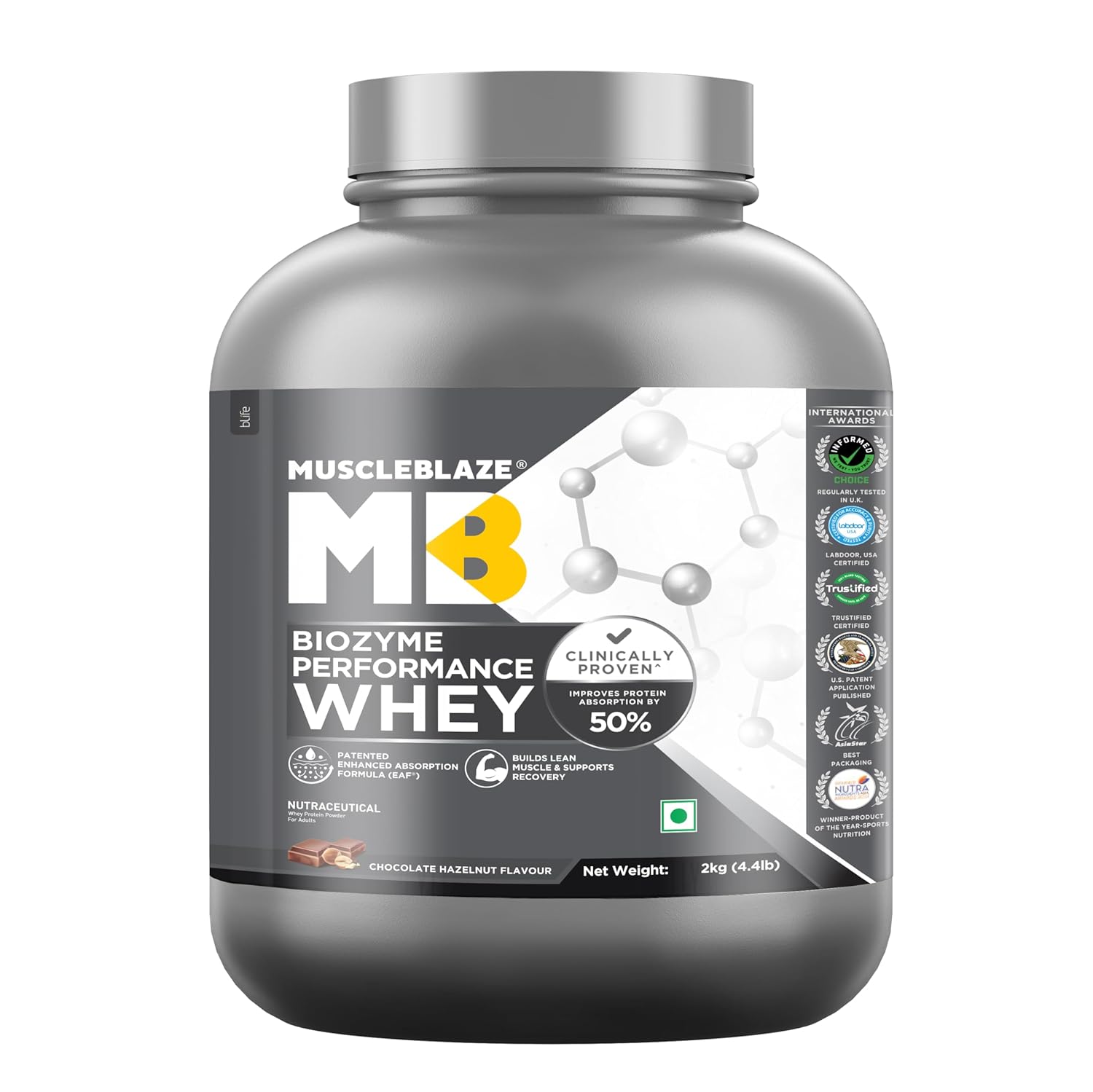 MuscleBlaze Biozyme Performance Whey Protein Powder