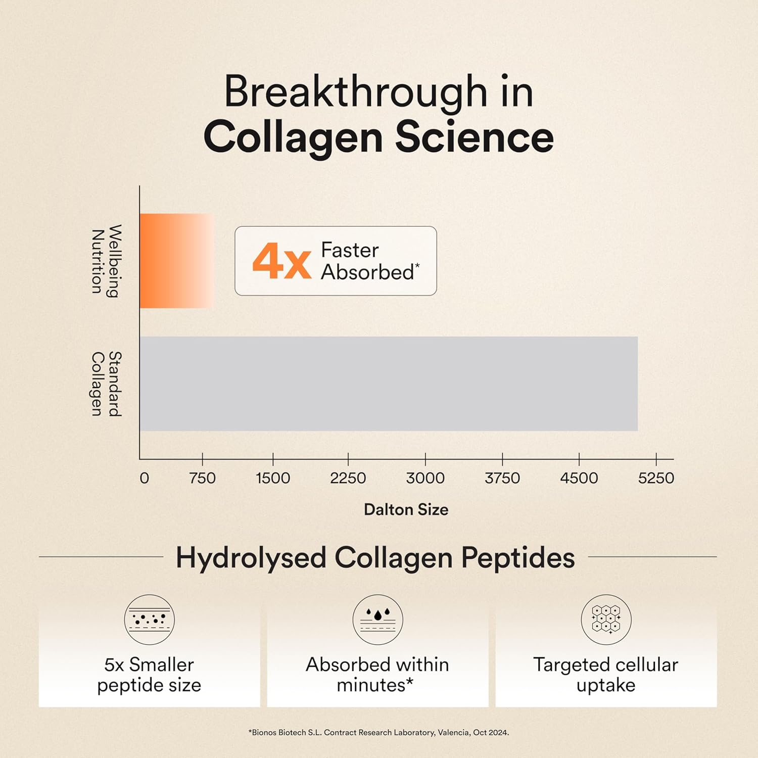 Wellbeing Nutrition Korean Beauty Marine Collagen Skin Radiance Peptides 8g ,250gms