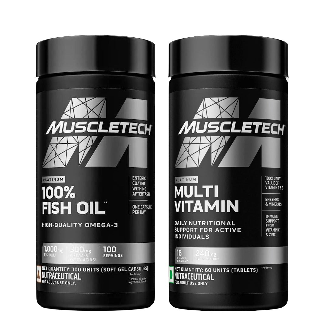 MuscleTech Daily Essentials Combo – Fish Oil(100s) + Multivitamin Pack(60s)