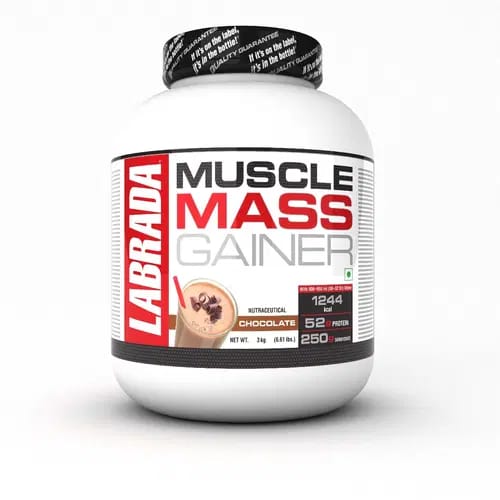 Labrada Muscle Mass Gainer Powder 6.6 lbs (Pack of 3 kg) (Chocolate)